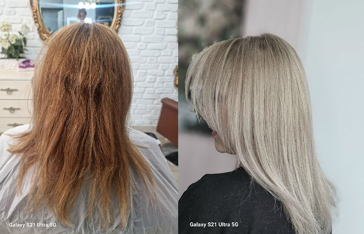 رنگ مو در کرج قبل و بعد